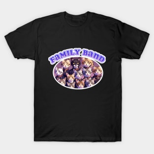 Cat Family Band T-Shirt